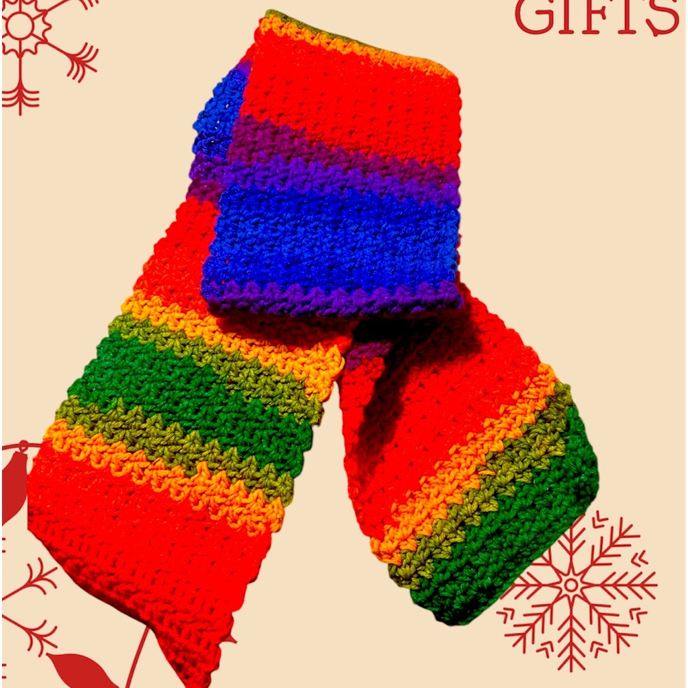 Rainbow Color Pride Scarf 7.5w75” long